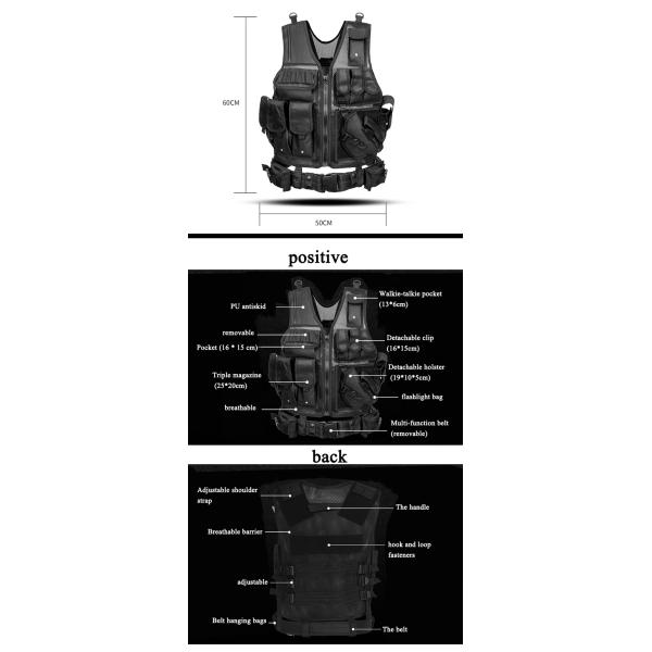 ODM Waterproof Security Military And Police Equipment Army Tactical Vest