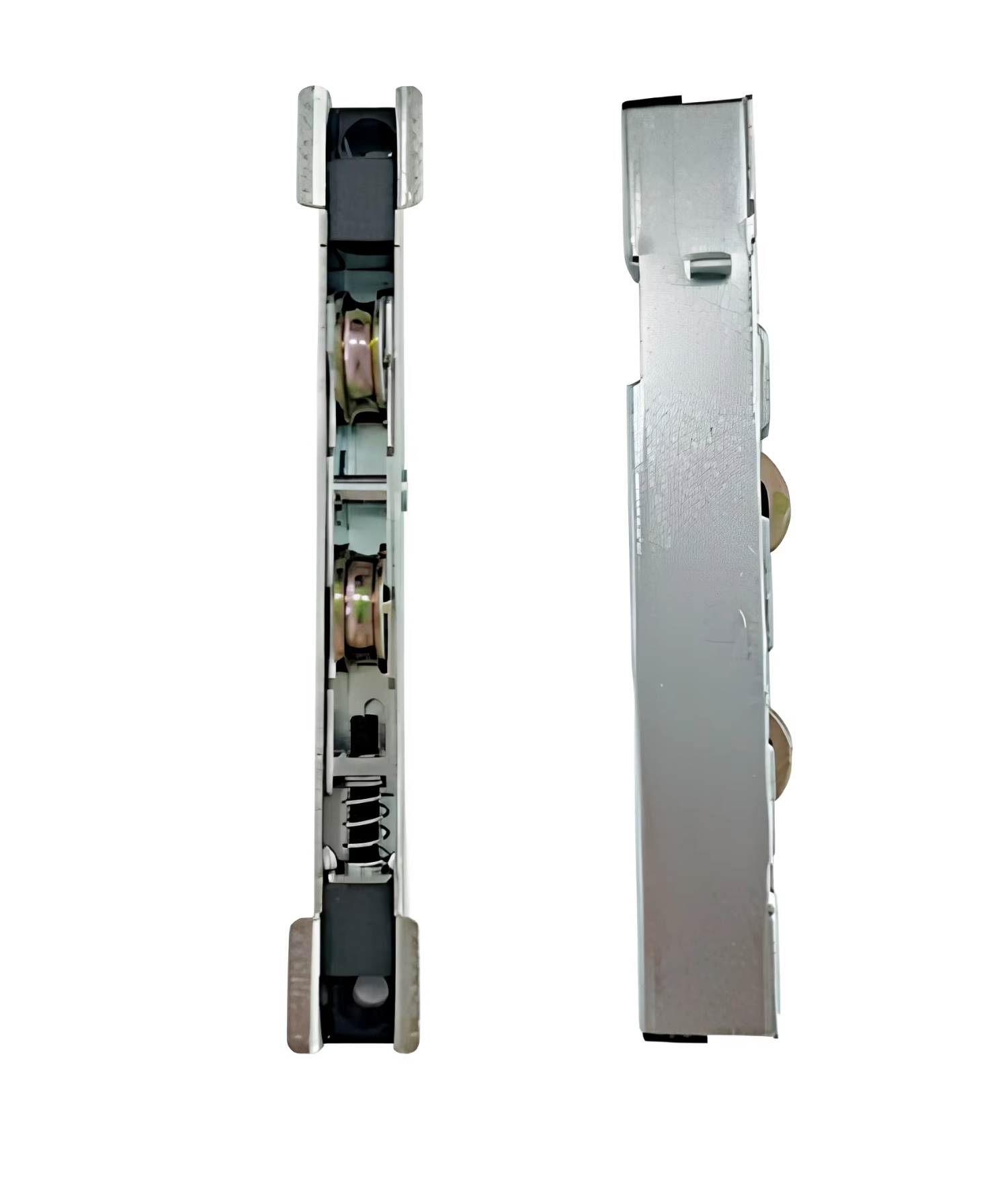 Galvanized Spring Adjustable Double Wheel Sliding Door Roller Heavy Duty V Groove Track Sliding Window Roller Hardware