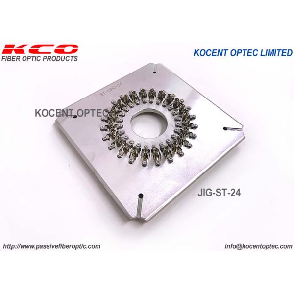 24 connectors ST UPC Jig / Optical Connector Polishing Fixture For Optical Corner Pressure Grinding Machine
