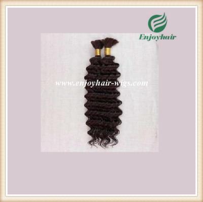 Indian 5A virgin remy hair bulk ,natural color(can be dye) deep wave 10''-26''length