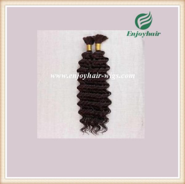 Indian 5A virgin remy hair bulk ,natural color(can be dye) deep wave 10''-26''length
