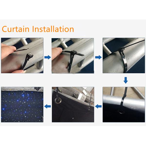 4*6M Blue And White LED Star Curtain Backdrop For Night Club LED Curtain Light Cloth