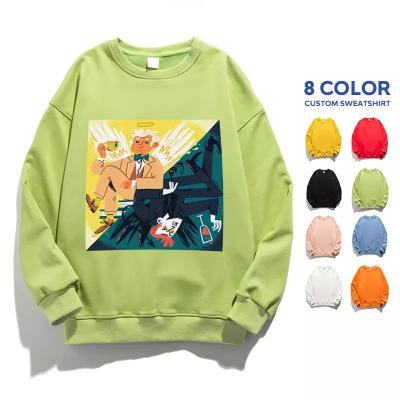 Regular Sleeve Graphic Crewneck Sweatshirt Customized Size Plain Dyed