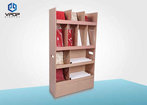Durable Corrugated Floor Displays Gloss PP Lamination For Retail Clothes