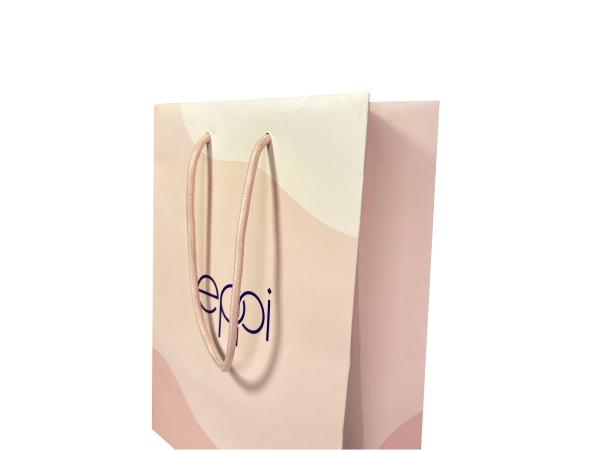 Custom Size Cotton Handle Printed Small Paper Gift Bags For Jewelry Box
