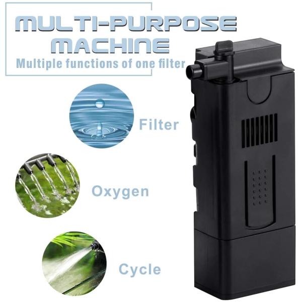 280GPH Aquarium Water Filter For 10 Gallon Tank