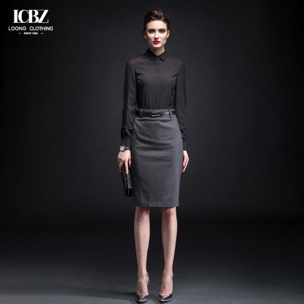 2022 Чистый твердый белый случайный формальный дамский блузка верхний для офисной леди по доступной цене