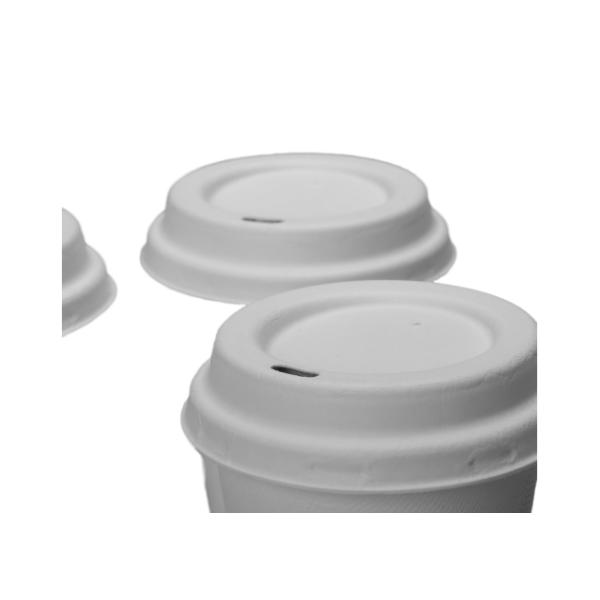 Bagazo de la caña de azúcar 8 onzas de tazas biodegradables y tapas de 8g