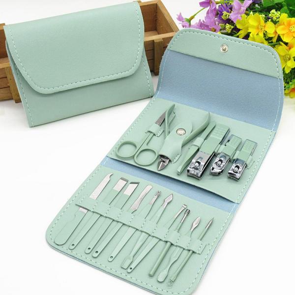 Manicure Set Nail Clippers Tools Household 4/12/16Pcs Stainless Steel Ear Spoon Nail Cutters Scissors Kit For Manicure Tools