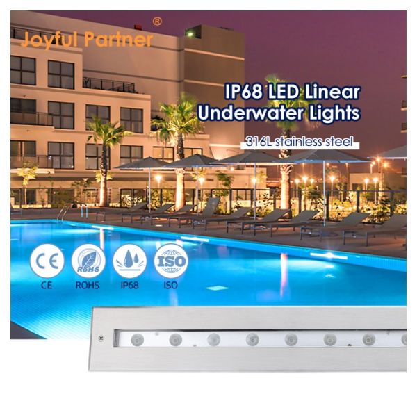Underwater Linear Light DC12V 316 Stainless Steel DMX 512 RGB 12W 24W 628MM Length For Waterfall