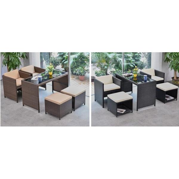 Leisure Modern PE Rattan Chair and table sets Aluminium Outdoor Garden wicker Chair