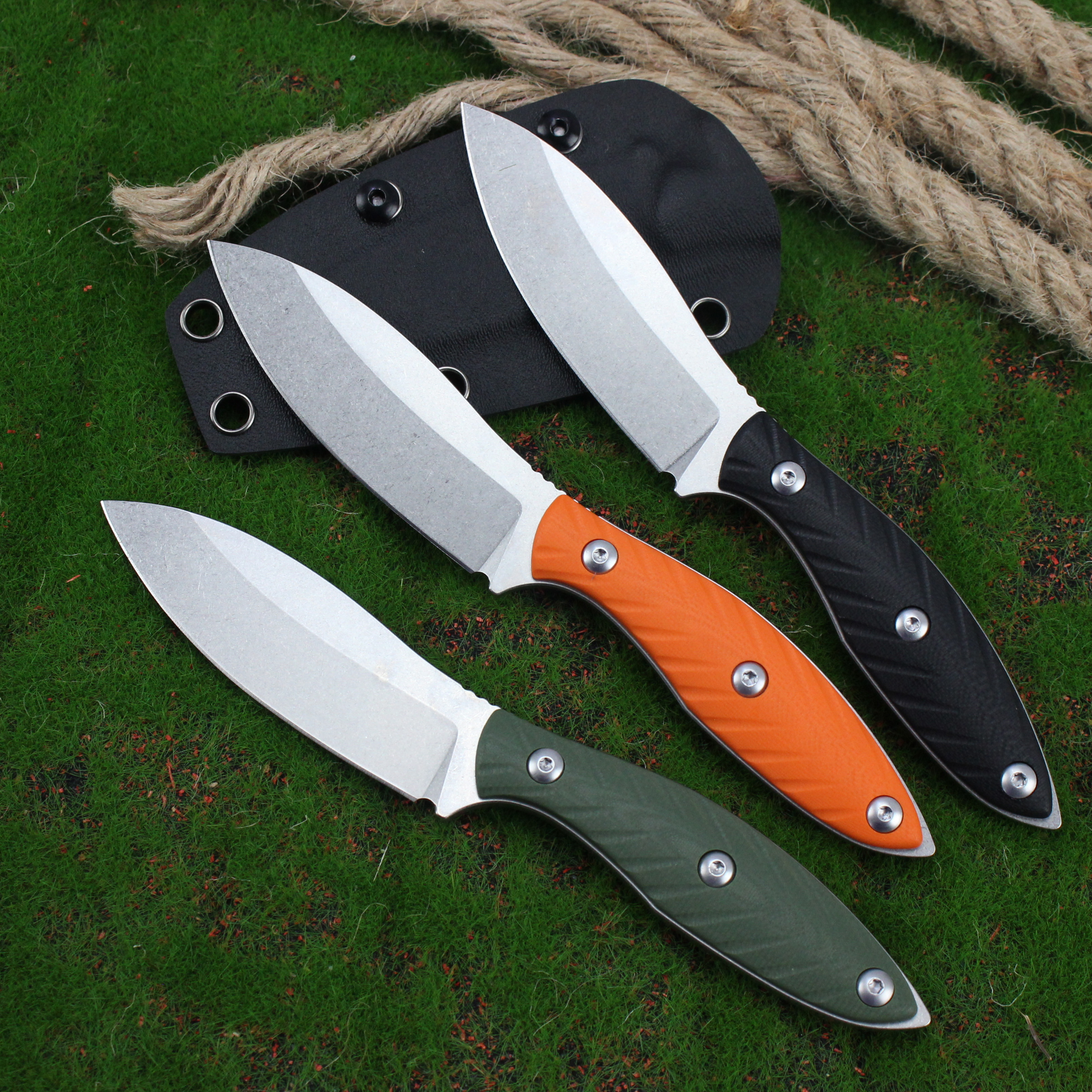 GT0196 Fixed Blade Knife Hunting Knives G10 Handle14C28N Blade Tactical Knives Tunafire