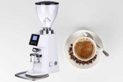 Semi Auto Flat Burr Doserless Coffee Grinder Aluminium Body For Household