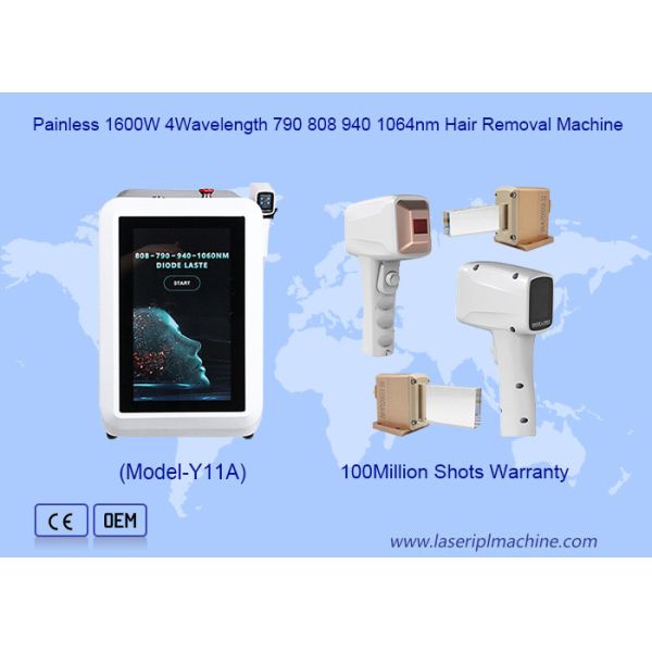 Effective 1200W-1600W Hair Removal Epilator 808nm Diode Laser Machine