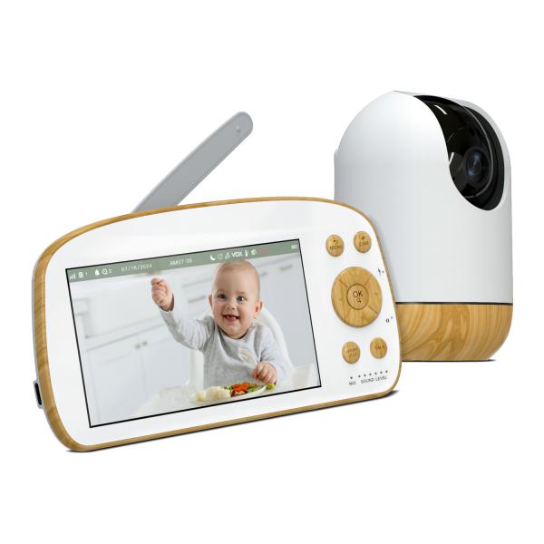 5.5 pulgadas 720P Video Full HD Baby Monitor Modo VOX Detección de llanto Visión nocturna clara