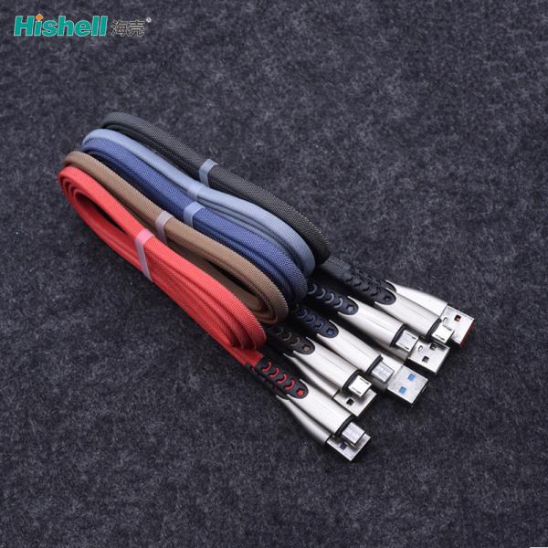 Multipurpose Stainproof Braided Phone Cord , Zinc Alloy Cable For Mobile Charger