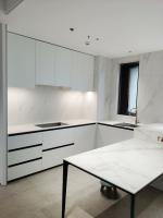 Armoire de cuisine moderne avec portes en contreplaqué pour résidences
