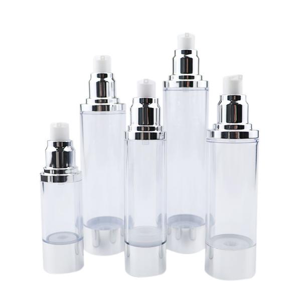 100ml Clear AS Plastic Airless Cosmetic Packaging Cream Serum Bottles