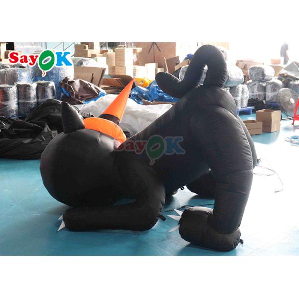 Halloween Cartoon Animal Model Inflatable Black Cat Halloween Yard Decoration
