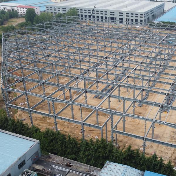 Prefab Steel Workshop Shed with H-Section Beams and Sandwich Panels