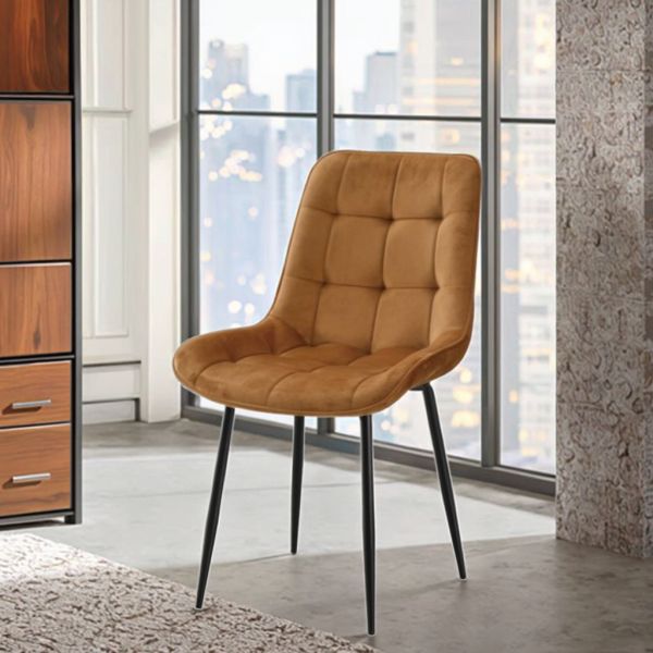 Dining Room Chair Italian Design Metal Nordic Modern Luxury Fabric Upholstered Velvet Dining Chairs for Bar Salon