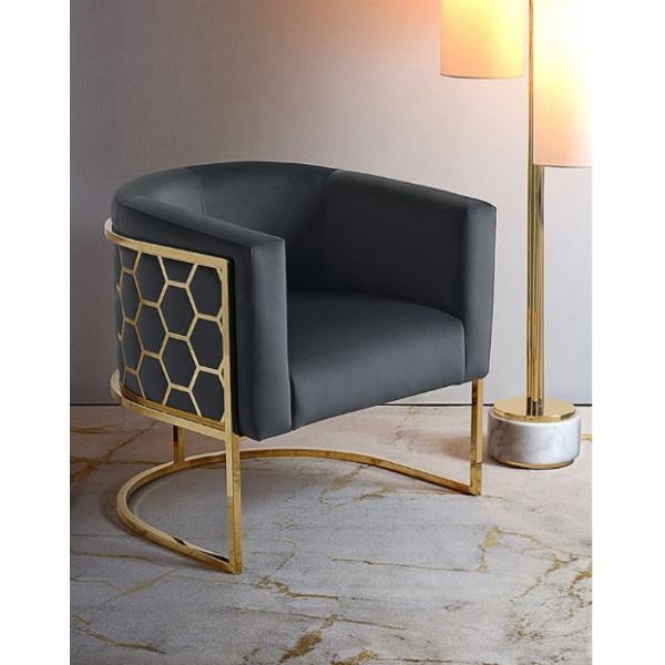 Metal Leg Honeycomb Single Lounge Chair