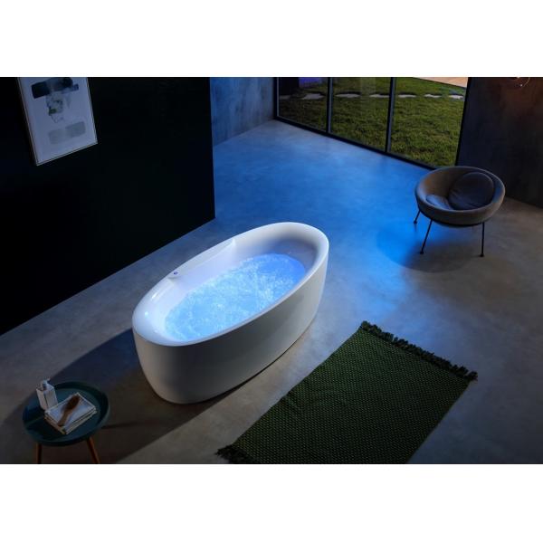 Bathtub With One Piece Led Bottom Light Bubble Bath