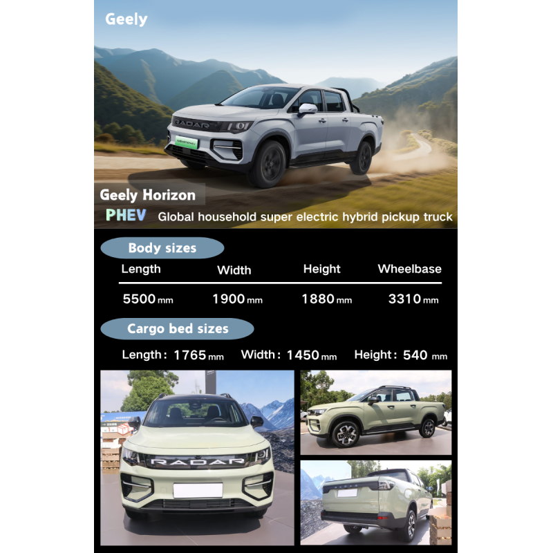 Hot Selling for for Horizon (RD6) 2026 PHEV 4WD Long Box 4-door 5-seater 19.09kWh Battery >700km Range New Energy Pickup