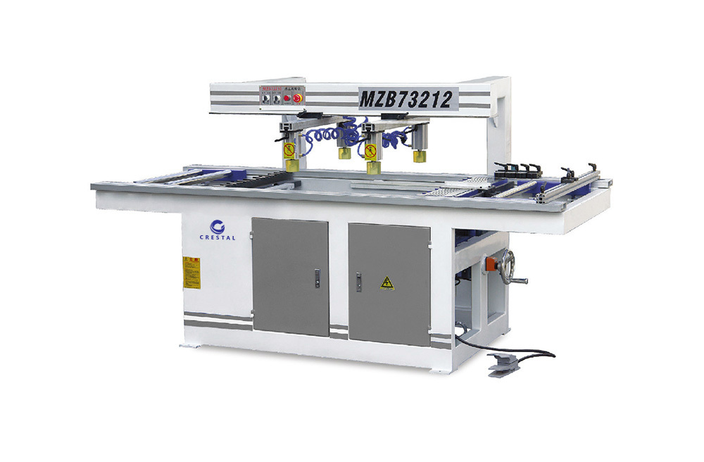 Double line multi boring machine MZB73212 with 21 spindles, 35mm max drilling diameter and 2840rpm spindle speed