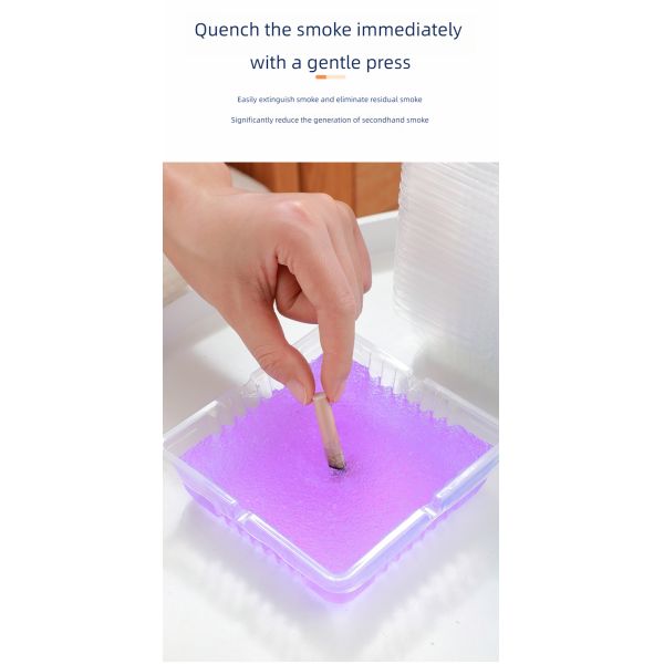 Portable Creative Crystal Disposable Ashtray Lazy No-Wash Anti-Odor Sand Extinguisher Wholesale Adhesive Paper Film
