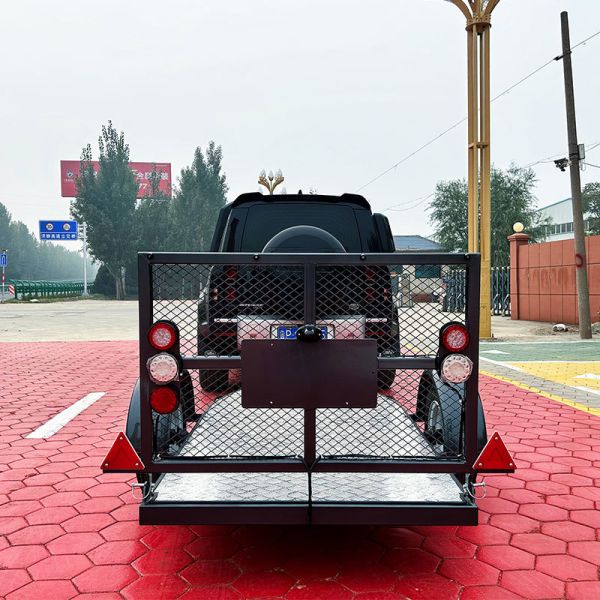 Remorque à moto simple galvanisée, remorque de chargement de moto personnalisée, résistante à la corrosion