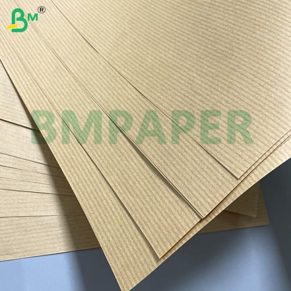50gsm 60gsm 70gsm Lightweight Tear-Resistant Brown Striped Kraft Paper One Side Gloss Excellent  For Flower packaging Bread packaging