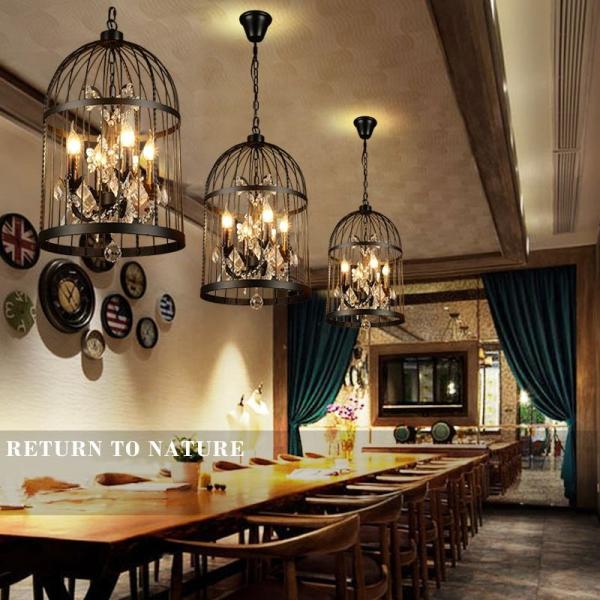 Вися люстра D35*H60cm/D45*H75cm/D60*H90cm/D80*H120cm клетки птицы Кристл