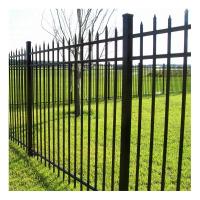 Panneaux noirs tubulaires enduits de barrière en métal de lance supérieure de poudre pour le jardin à la maison
