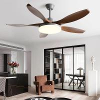 Ventilateur de plafond à lame de bois minimaliste 46 pouces 5 lames