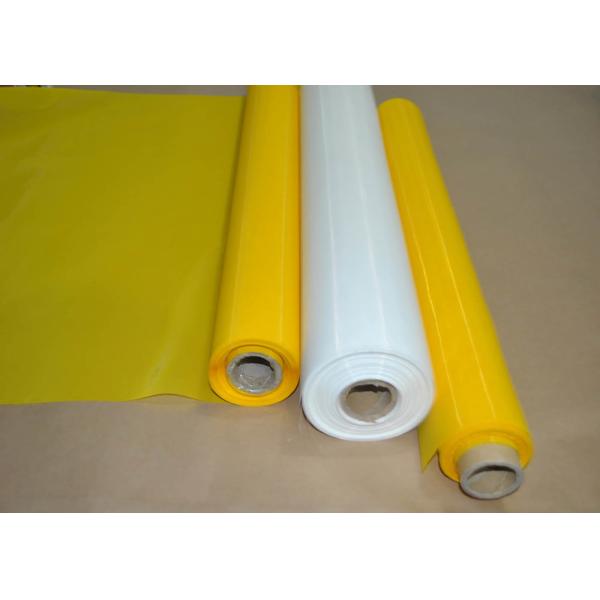 100% Polyester Yellow Screen Printing Mesh Roll Heat Resistance For Cermics Printing