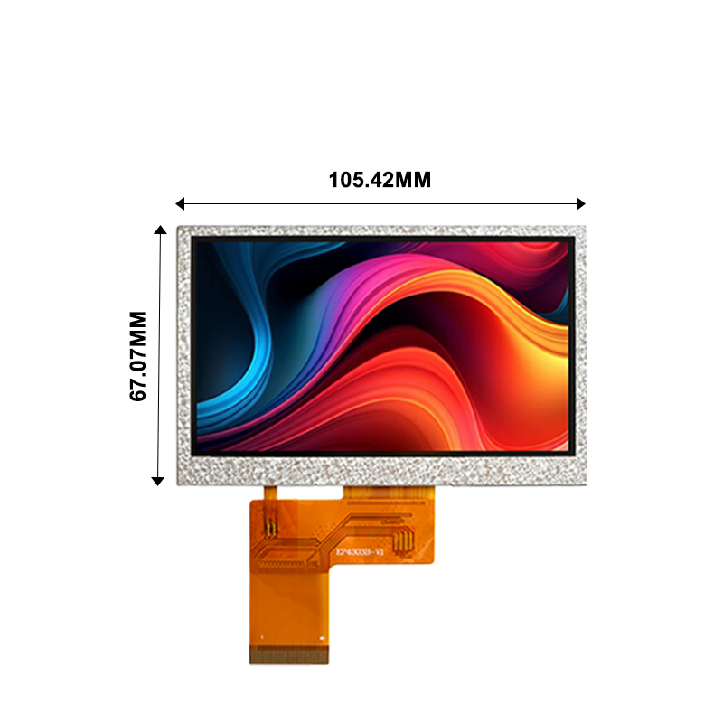 4.3-inch, NV3047-driven, 480×272 TFT high-definition display (bare panel), available in non-touch or touchscreen versions