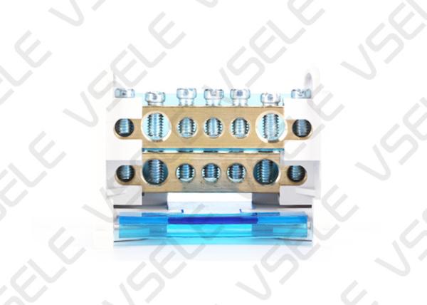 Din Rail Electrical Terminal Block Modular Screw Connection Power Distribution  Universal
