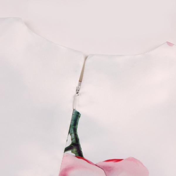 Summer Children's Clothing Children'S Retro Print Bow Puffy Dress