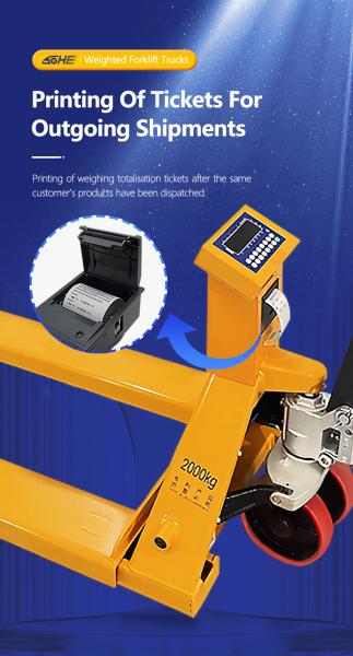 SOHE SCS Printing Meter Heavy Yellow  Forklift Scale With LED Display