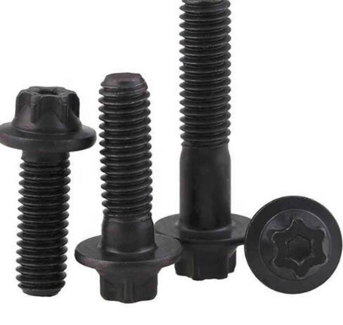 12 Torx Point Flange Head Bolt Din34800 Black Oxide Steel Material ASME B18.6.3