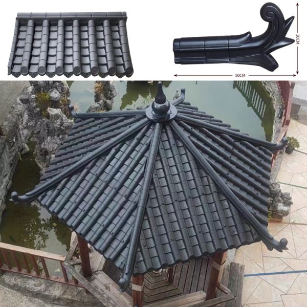 New Building Material PP Composite Roof Tiles Durable Roofing Boards Ideal for Apartments and Parks Chinese Style Build