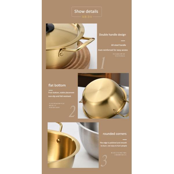 Материал нержавеющей стали пользы бака лапши быстрого приготовления золота кухни домашний