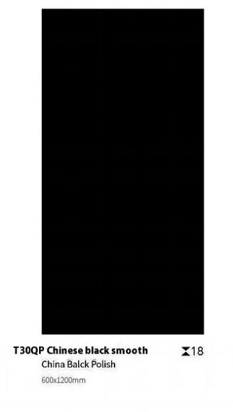 Black 600x1200mm Clay Pool Paving Tile 18mm Thick