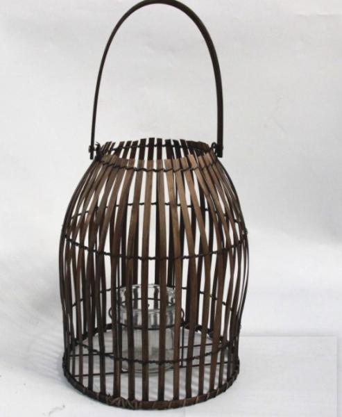 Hot Sale Led Lantern Indoor And Outdoor Decoration Natural Handmade Rattan Weave Candle Holder