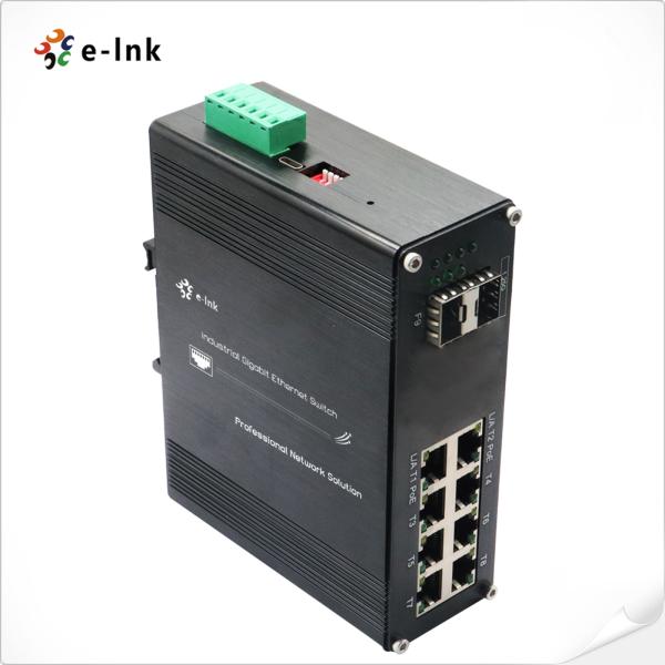 Commutateur Ethernet administré 8 ports Gigabit PoE+ L2+ industriel + 2 SFP 240W