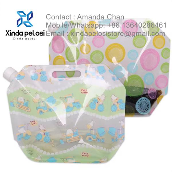Aceitar custom Stand Up Pouch Bag com grande capacidade de plástico Stand Up Pouches para embalagem de suco