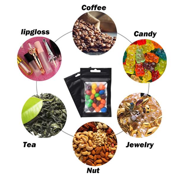 5x8 Inch Packaging Mylar k Foil Bags With Clear Window