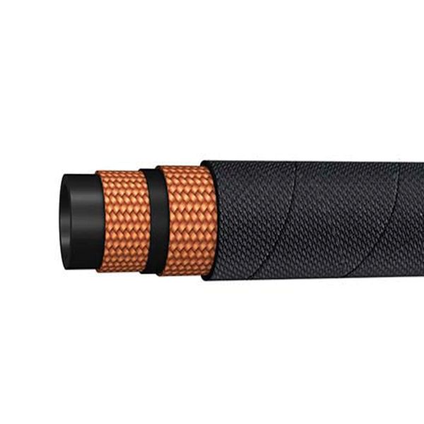 SAE 100R3 Double Textile Braid Reinforced Rubber Hose for Air Water Petroleum