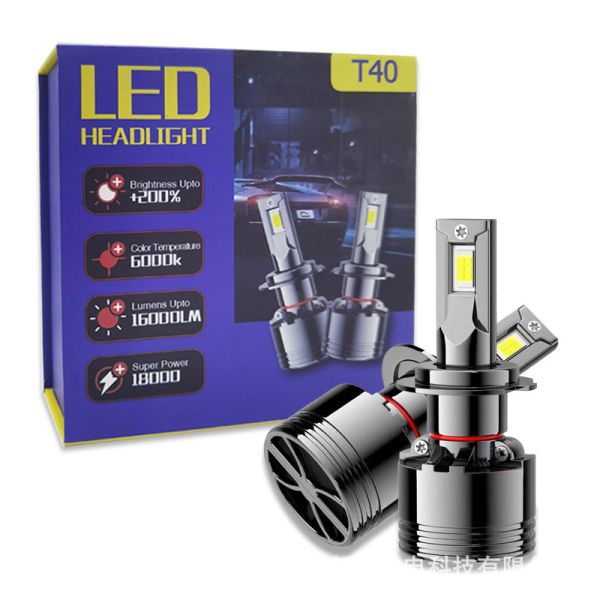 Metal Housing High Power LED Headlight Dual Beam 4500LM High Output For Vehicles